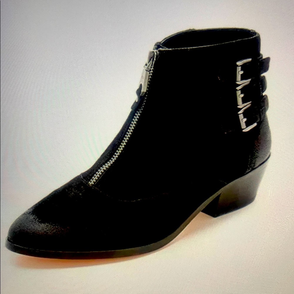 Rebecca Minkoff black suede pointed toe booties 7.5M